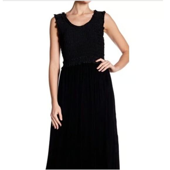 New ~ MAX STUDIO LONDON ~  Velvet Sleeveless Smocked Maxi Dress Size L - Picture 5 of 6